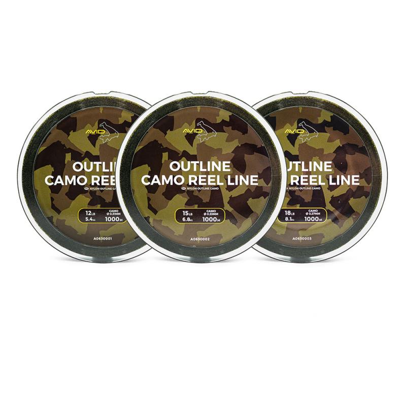 Avid Outline Camo Reel Line 10Lbs 1000M