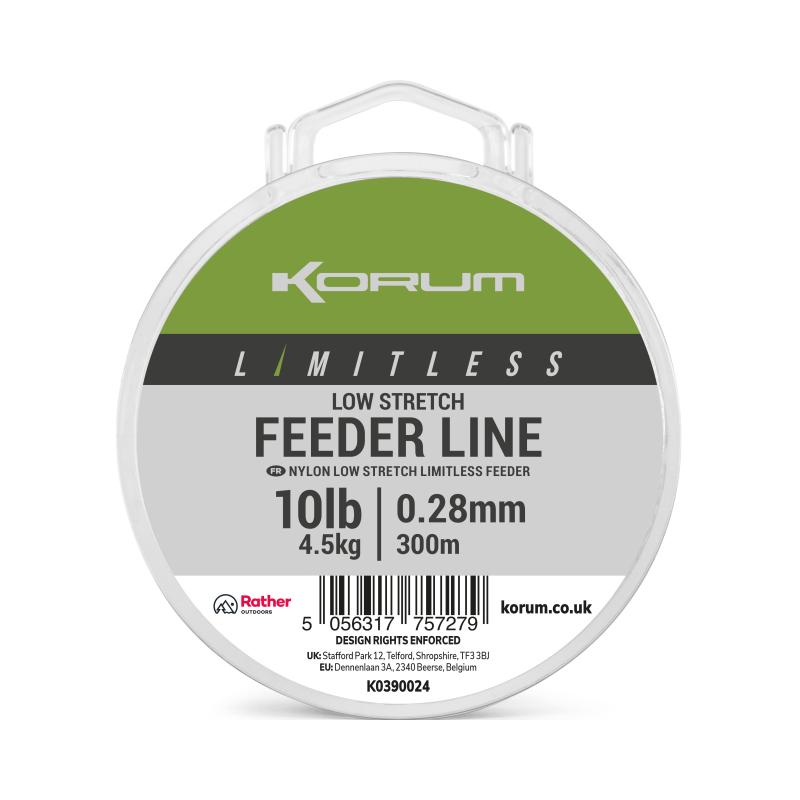 Korum Limitless Low Stretch Feeder Line 0.28mm