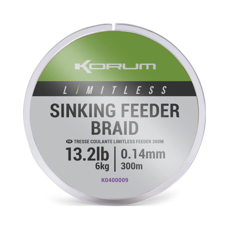 Korum Limitless Sinking Feeder Braid 0.16mm