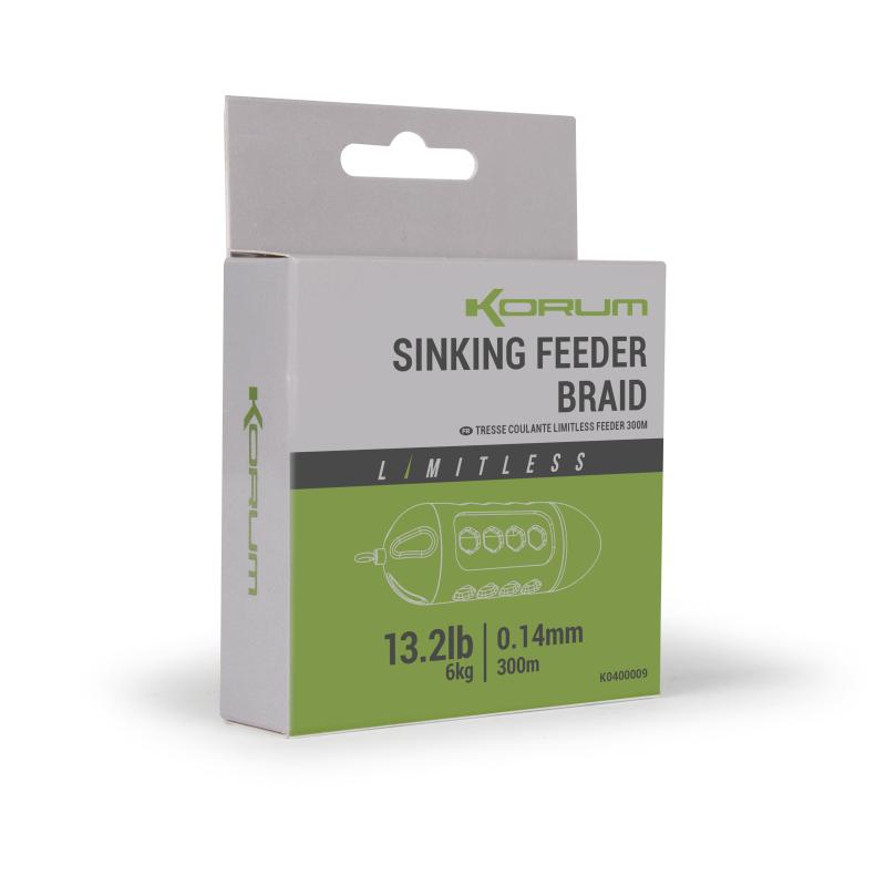 Korum Limitless Sinking Feeder Braid 0.16mm