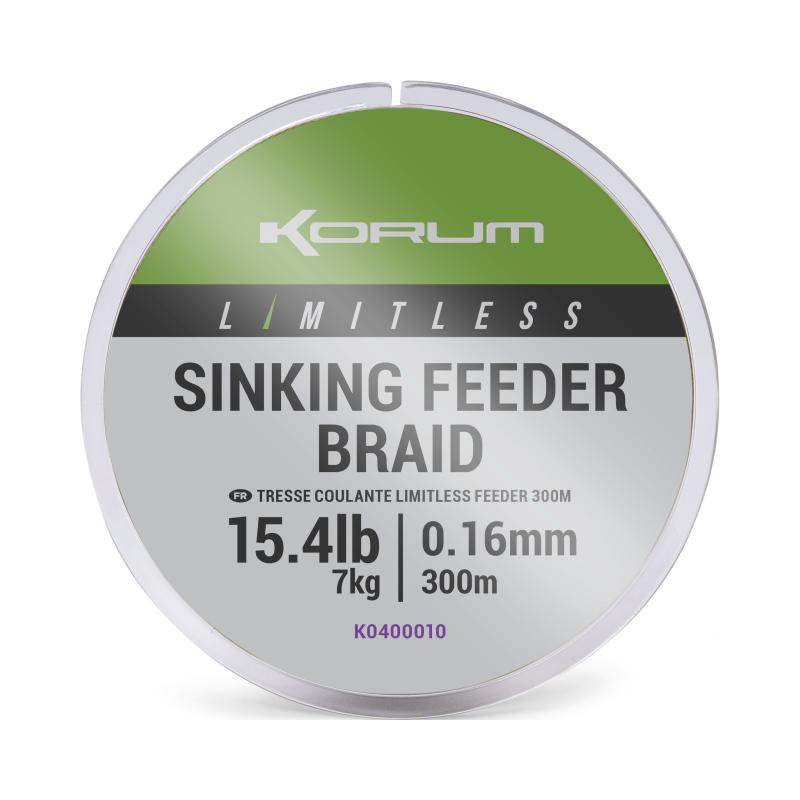 Korum Limitless Sinking Feeder Braid 0.16mm