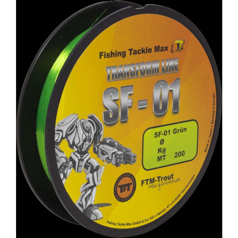 - Trout New Generation Transform Line Fluo green &Oslash; 0,18 200m
