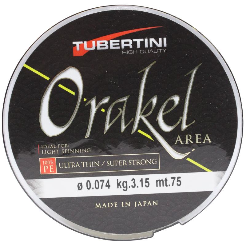 Tubertini Orakel Area 75 m &Oslash; 0,074 mm geflochtene Schnur -gelb-
