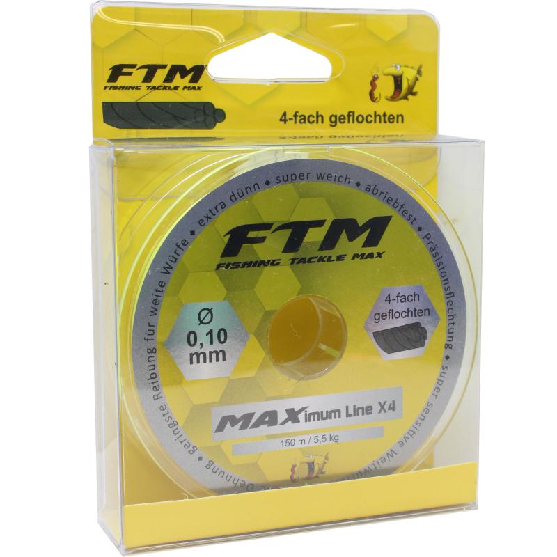 Fishing Tackle Max Schnur MAXimum X4 &Oslash; 0,10 mm 5,5 kg