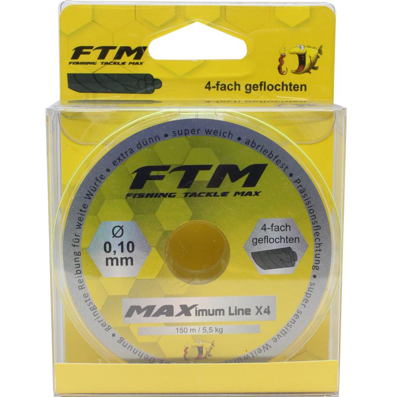 Fishing Tackle Max Schnur MAXimum X4 &Oslash; 0,10 mm 5,5 kg