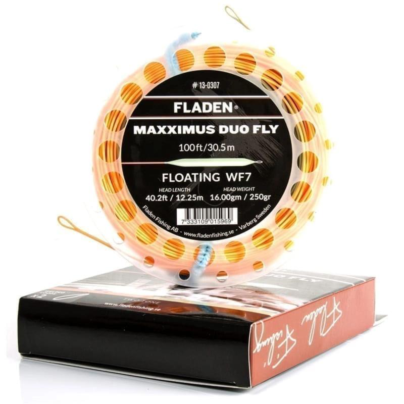 Fladen Maxximus duo fly 30m floating WF7 orange and olivegreen w loop