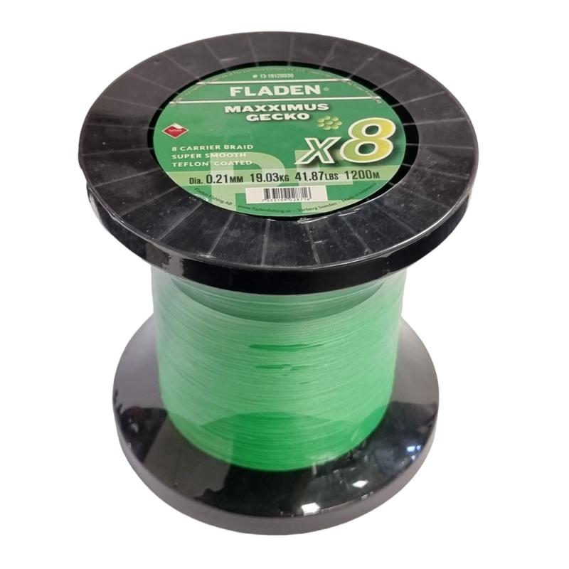 Fladen Maxximus Gecko 8X braid 0.20mm 1200m 30Lbs 13.5kg