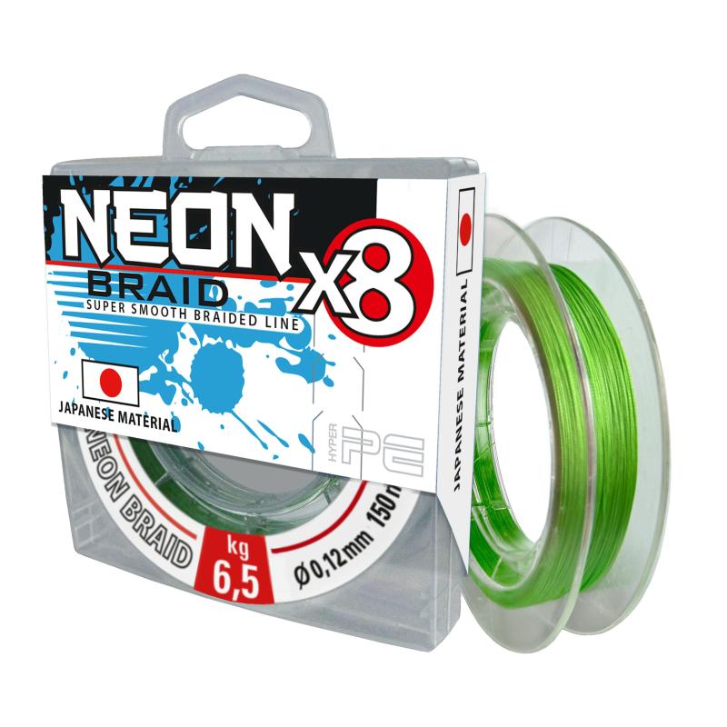 JENZI NEON 8x-Braid Chartreu. 0,12mm, 150m