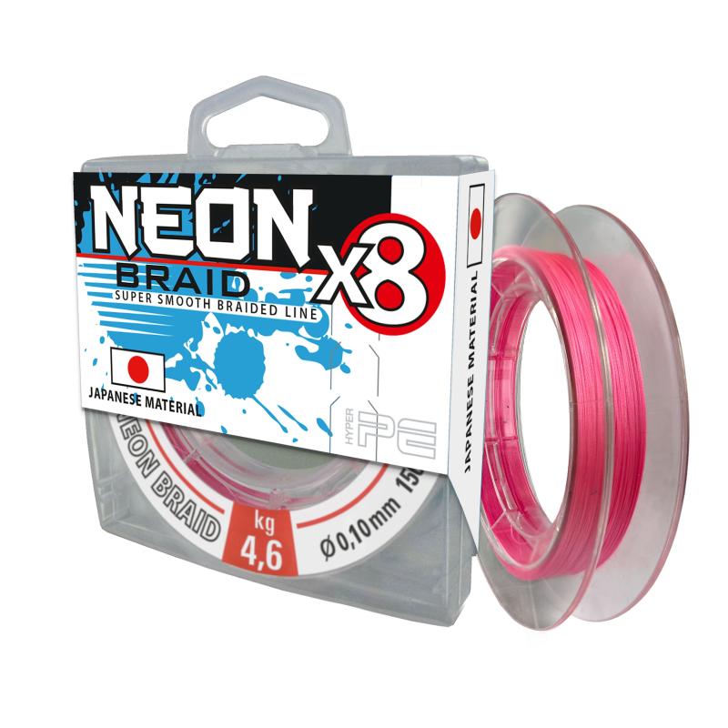 JENZI 8x-Braid Neon Pink 0,10mm, 150m