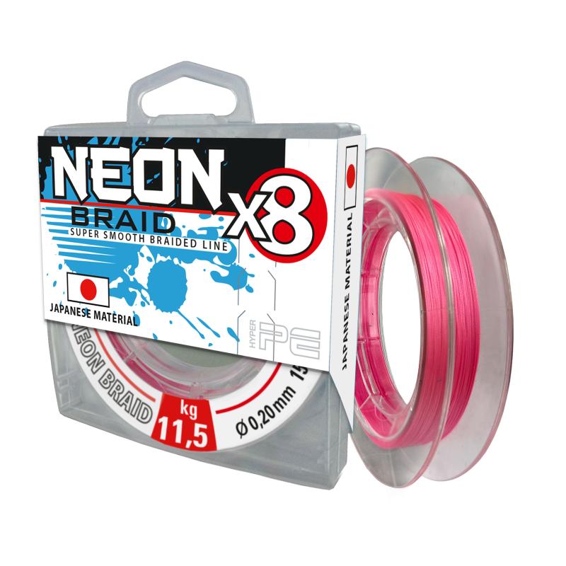 JENZI 8x-Braid Neon Pink 0,20mm, 150m