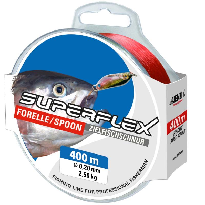 Jenzi Angelschnur, 400m, Spoon, red, 0,20 mm