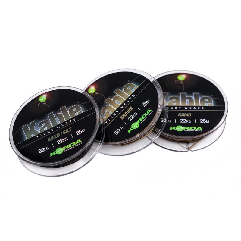 Korda Kabel Tight Weave 25 m Weed Kamo