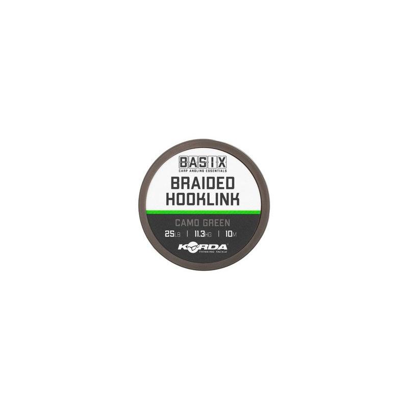 Korda Basix Braided Hooklink 25 lb 10 m