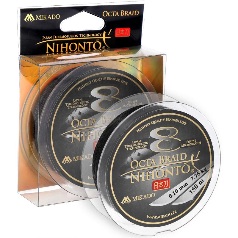 Produktbild Mikado Nihonto Octa Braid - 0.08mm/5.15Kg/150M - Schwarz