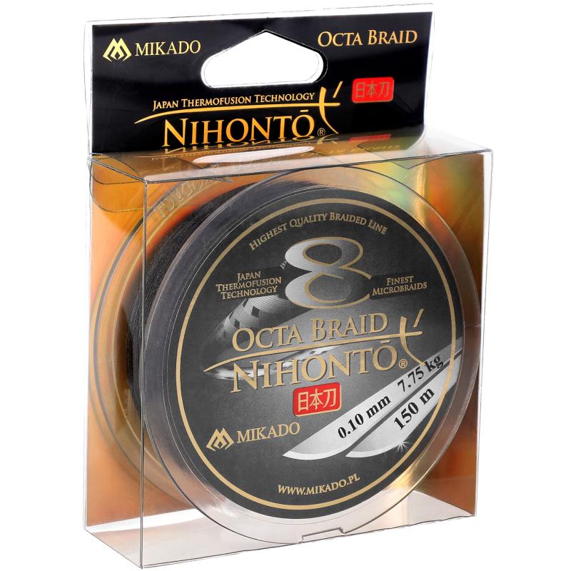 Mikado Nihonto Octa Braid - 0.26mm/22.6Kg/150M - Schwarz