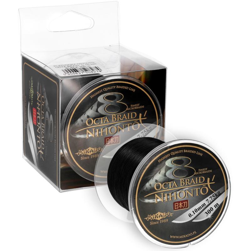 Produktbild Mikado Nihonto Octa Braid - 0.12mm/8.9Kg/300M - Schwarz