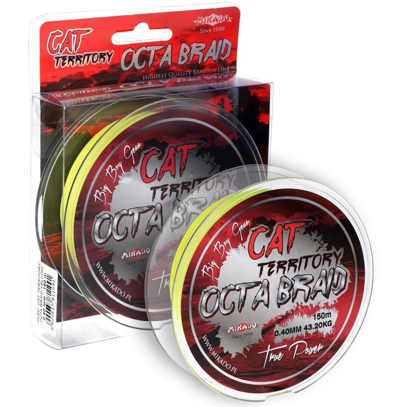 Produktbild Mikado Cat Territory Octa Braid - 0.70mm/76.4Kg/300M - Fluo Gelb