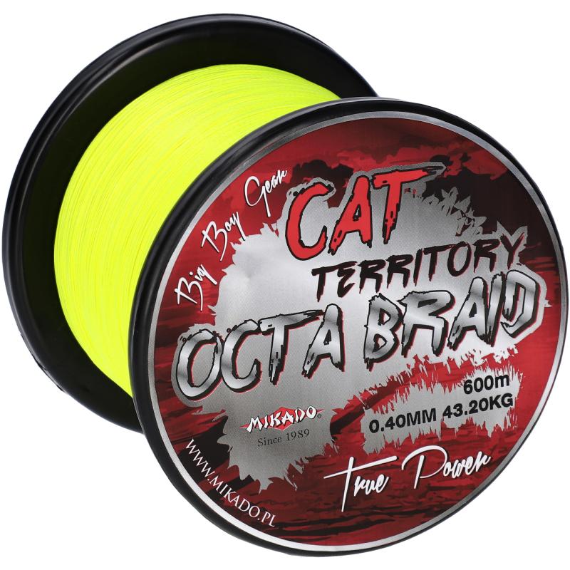 Mikado Cat Territory Octa Braid - 0.40mm/39.8Kg/600M - Fluo Gelb