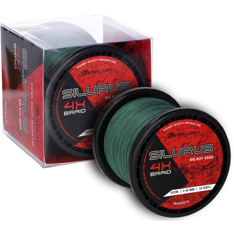 Mikado Silurus 4 X Braid - 0.40mm/34.90Kg/600M - Gr&uuml;n