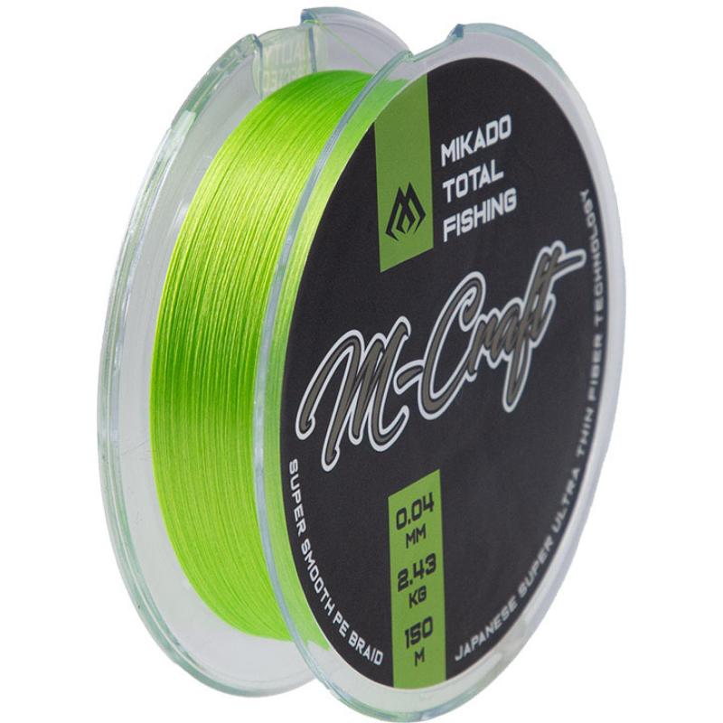 Mikado M-Craft Braid 0.04Mm/2.43Kg/150M Fluo 1 Spule