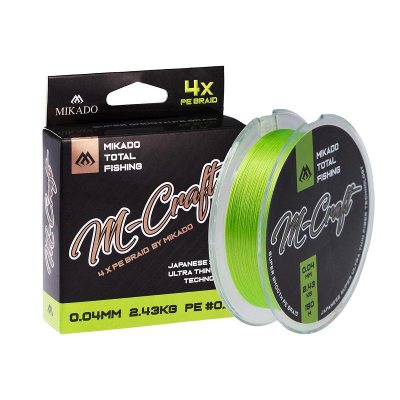 Mikado M-Craft Braid 0.06Mm/3.83Kg/150M Fluo 1 Spule
