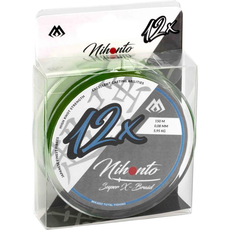 Mikado Nihonto Super X-Braid 0.12mm/9.83Kg/150M Dunkelgr&uuml;n