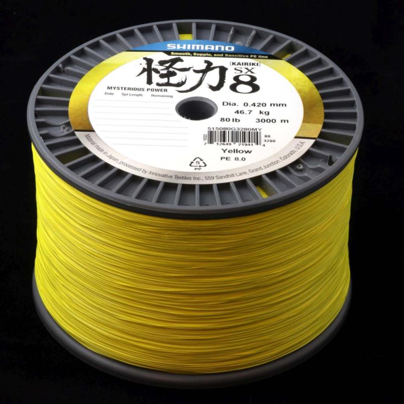 Produktbild Shimano KAIRIKI 8 3000m Yellow 0.190mm/12.0kg