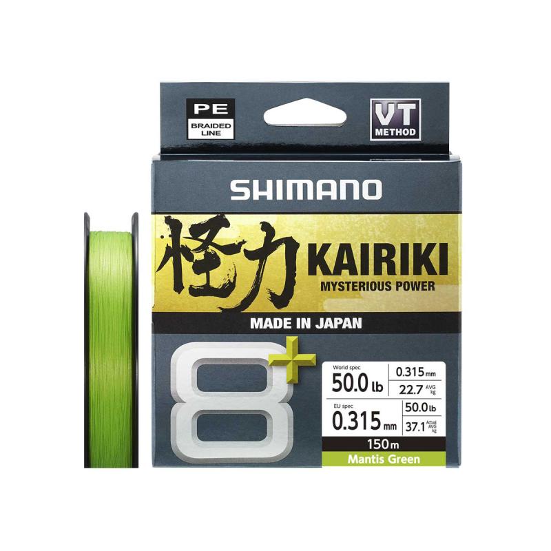 Shimano Kairiki 8+ 150m 0.315mm 37.1kg Mantis Green
