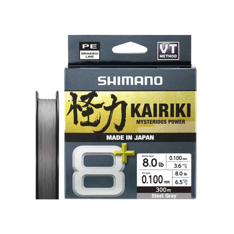 Shimano Kairiki 8+ 300m 0.10mm 6.5kg Grey