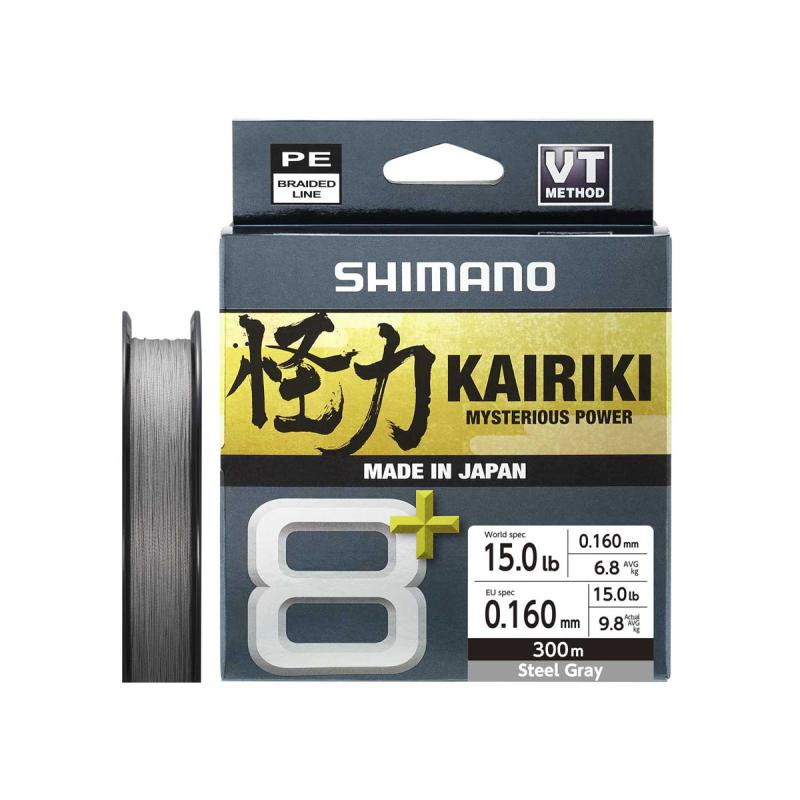 Shimano Kairiki 8+ 300m 0.16mm 9.8kg Grey