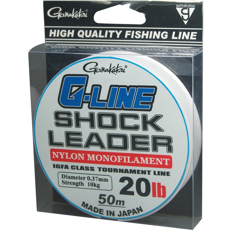 Gamakatsu G-Line Shock Leader 50M 20Lbs 0.37Mm 6P