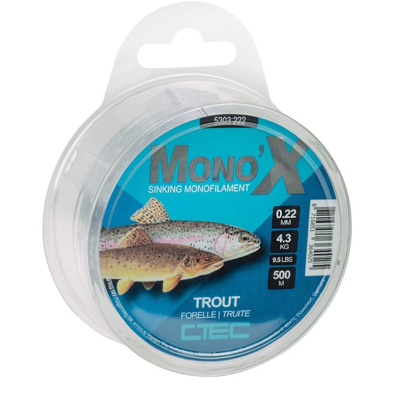 Ctec Mono X Forelle klar 0.20Mm/3.7Kg 500M