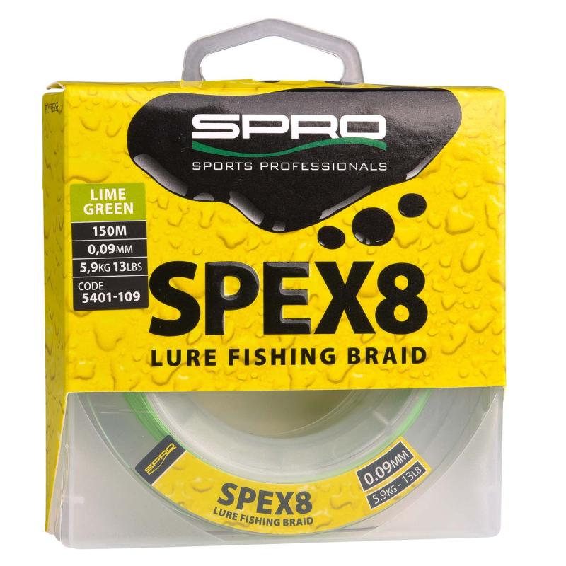 Spro Spex8 Braid Lime Green 0.30mm 150M