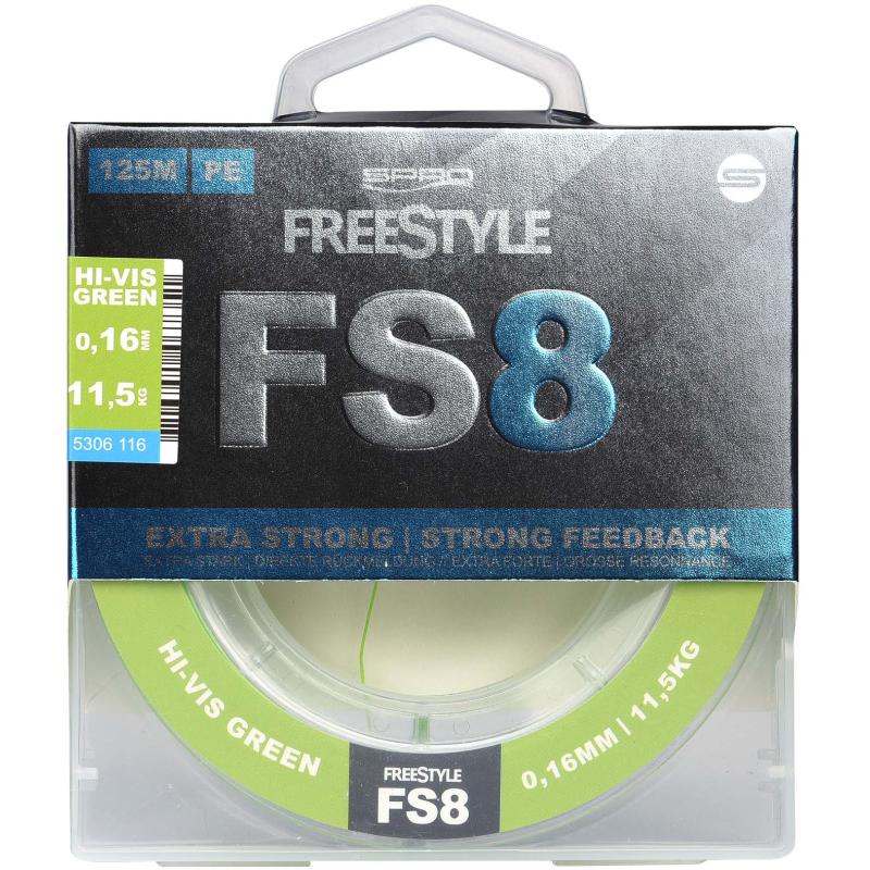 Spro Fs8 Braid Hi-Vis Chartreuse 0,16mm 125M