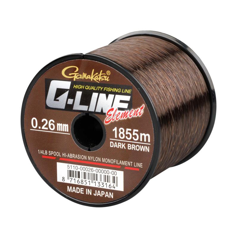 Gamakatsu G-Line Element Dark Brown 0.26mm 1855M