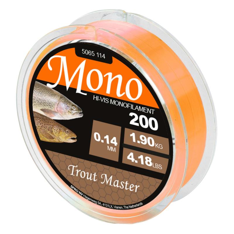 Produktbild Spro Tm Hi-Vis Mono Orange 0.12/1.5Kg 200M