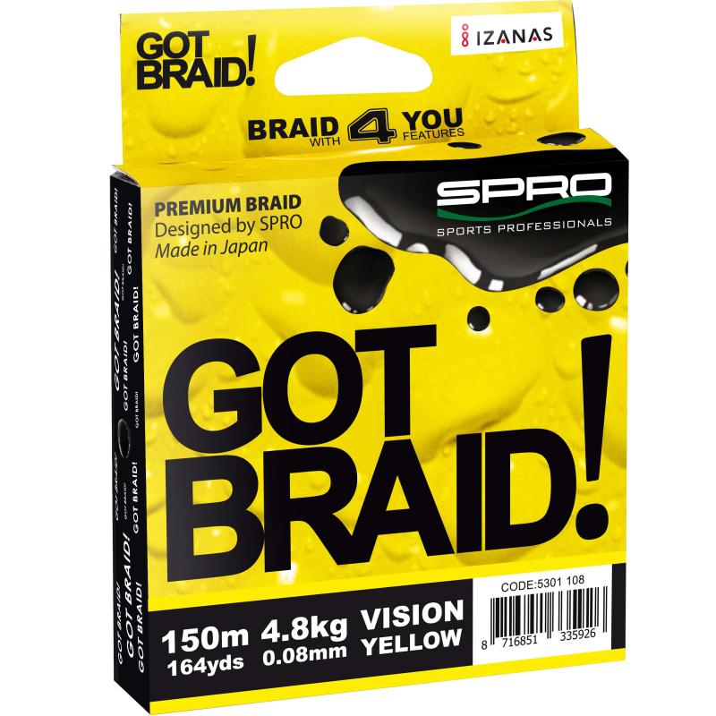 Spro Got Braid! Gelb 0.10mm 150M