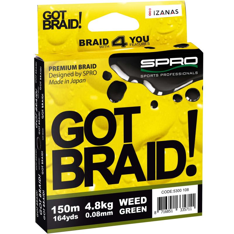Spro Got Braid! Gr&uuml;n 0.10mm 150M