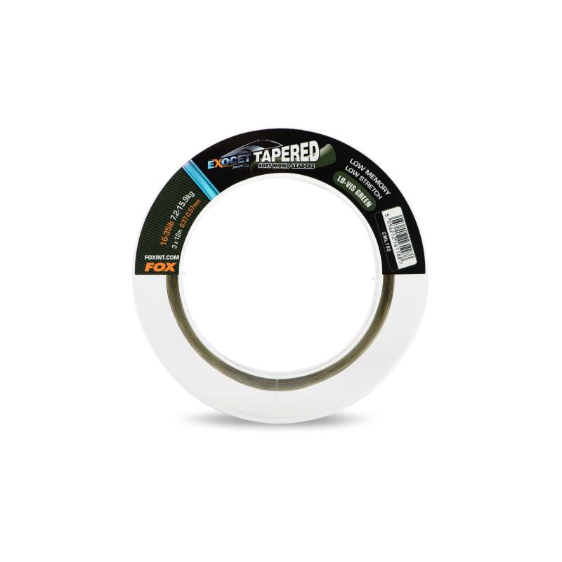 FOX Exocet Pro (Low vis green) tapered leaders x 3 16-35LB 0.37- 0.57mm