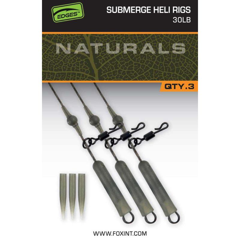 Fox Naturals Submerged Heli Rigs 30lb x 3