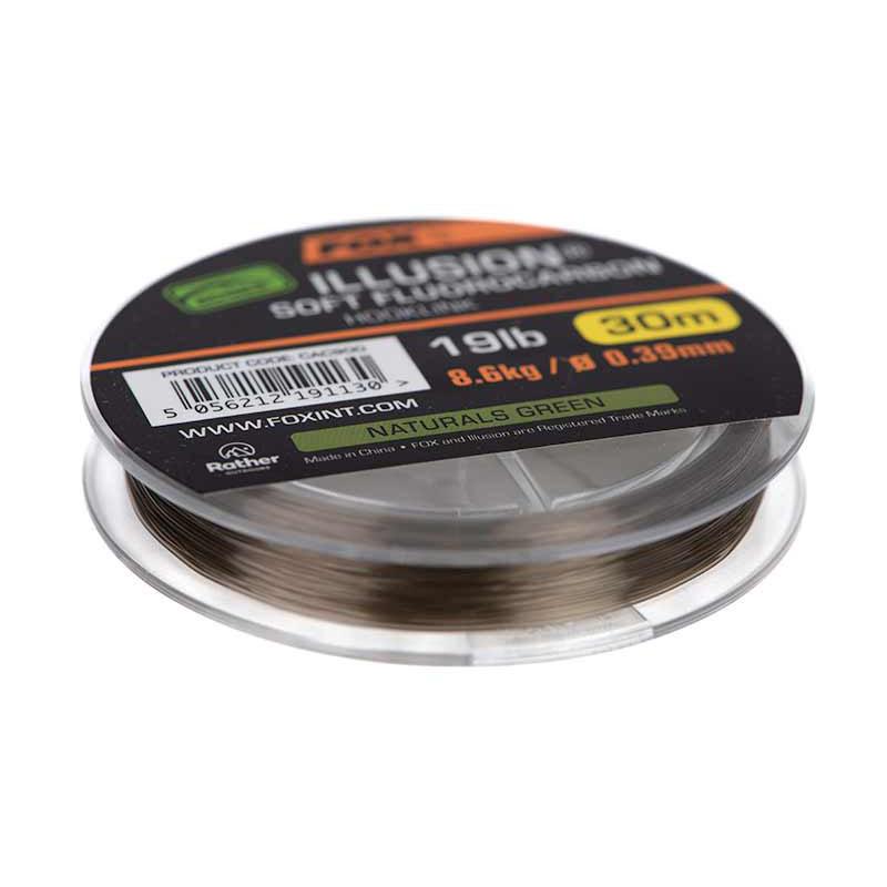 Fox Edges Illusion Soft Fluorocarbon Hooklink 16lb 7.3kg (0.35mm) x 30m -NG
