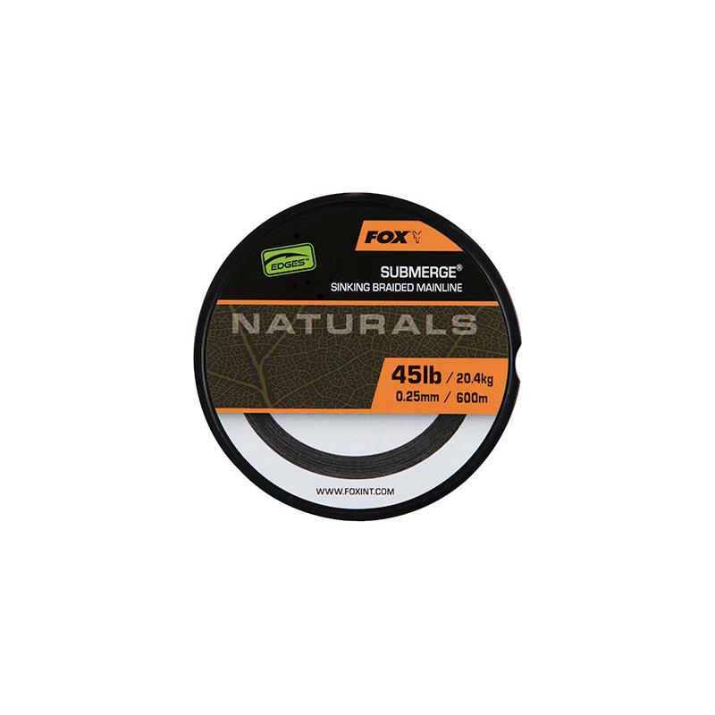 Fox Submerge Naturals sinking braid x 600m 0.38mm 65lb/29.5kg