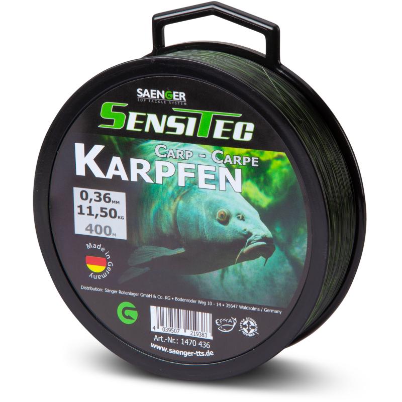 S&auml;nger Sensitec Karpfen camou green 400m 0,25mm