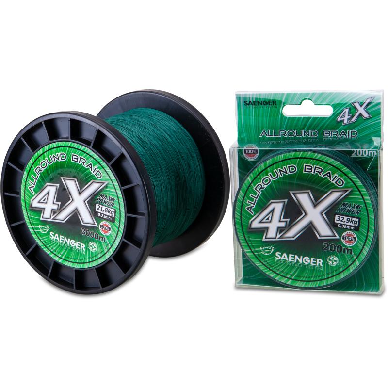 S&auml;nger 4-fach Allround Braid 200m 0,35mm/30,7kg