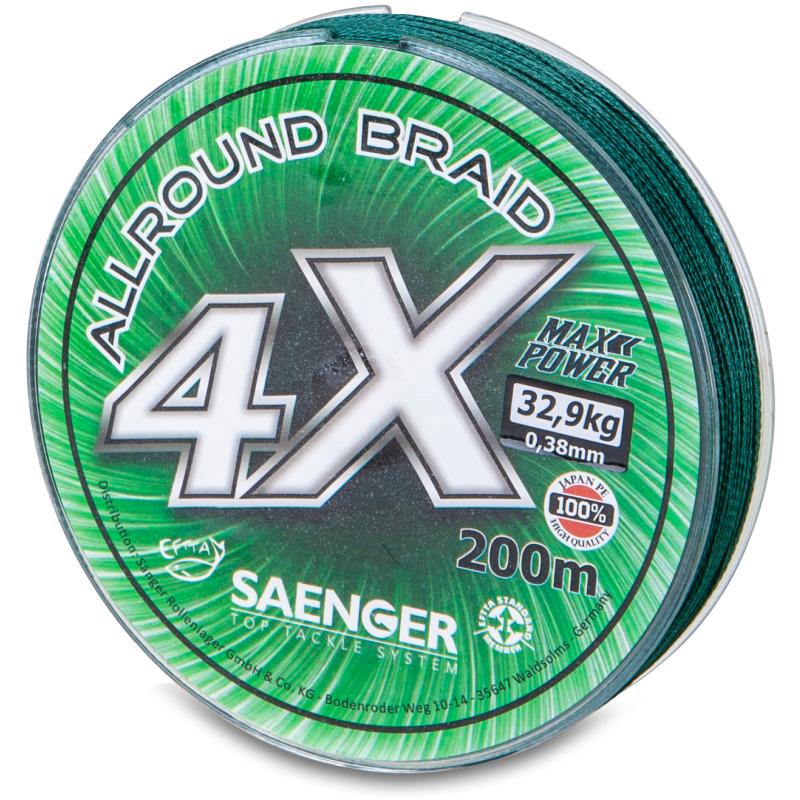S&auml;nger 4-fach Allround Braid 200m 0,38mm/32,9kg