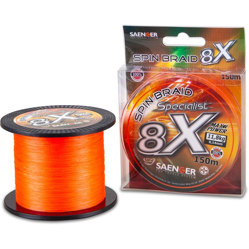 S&auml;nger 8-fach Specialist Spin Braid 150m 0,12mm/9,7kg
