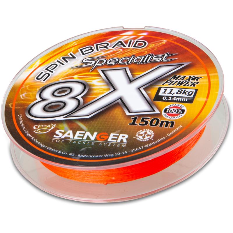 S&auml;nger 8-fach Specialist Spin Braid 150m 0,14mm/11,8kg