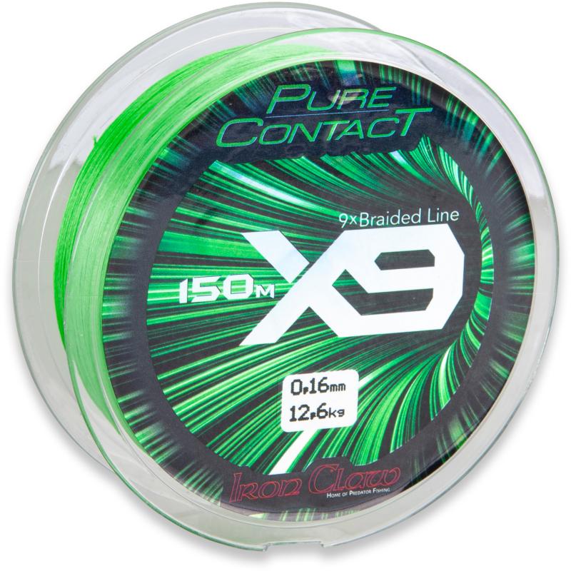 Produktbild Iron Claw Pure Contact X9 Green 150m 0,13mm
