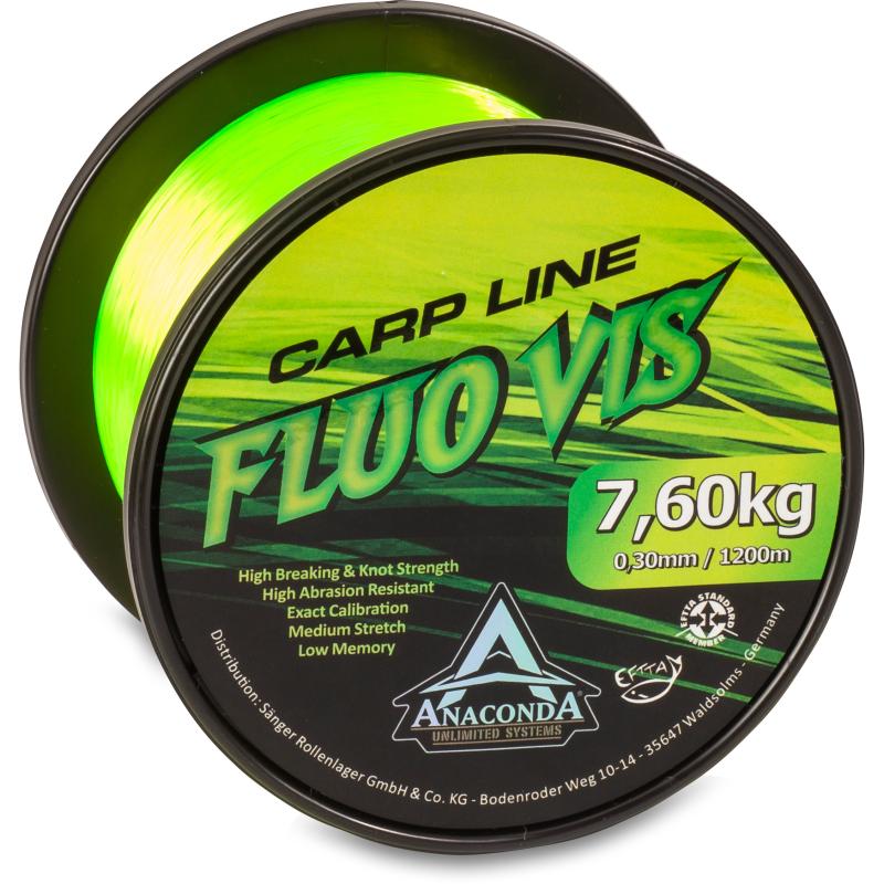 Anaconda Fluovis Green Carp Line 1.200m/ 0,26mm