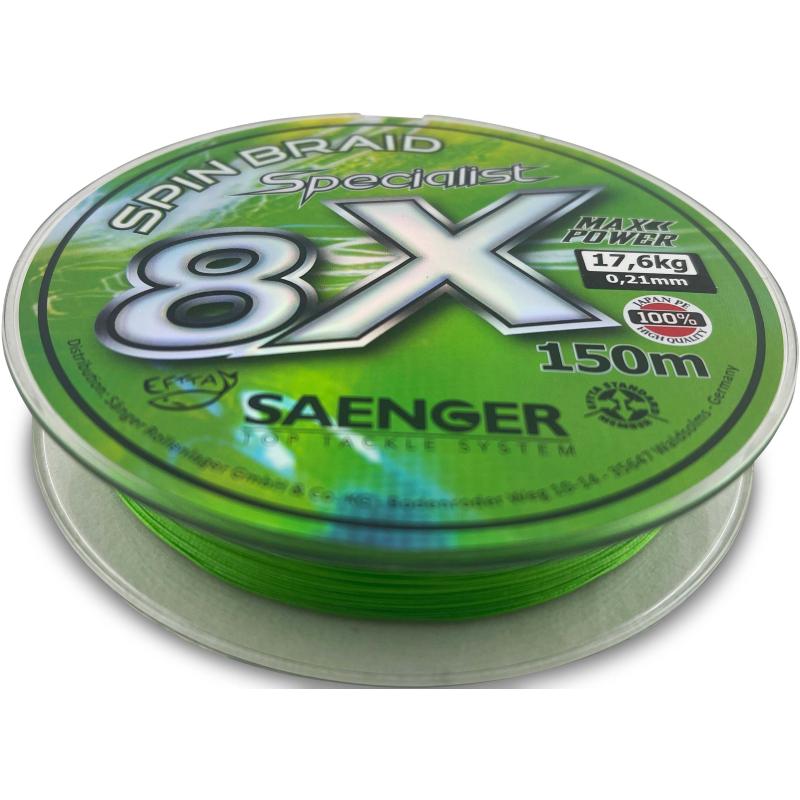 Produktbild S&auml;nger SAE 8 X Spec. Spin Fl.Green 150m 0,12mm/9,70kg